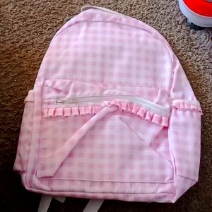 Pink Checkered Backpack and Lunch Bag